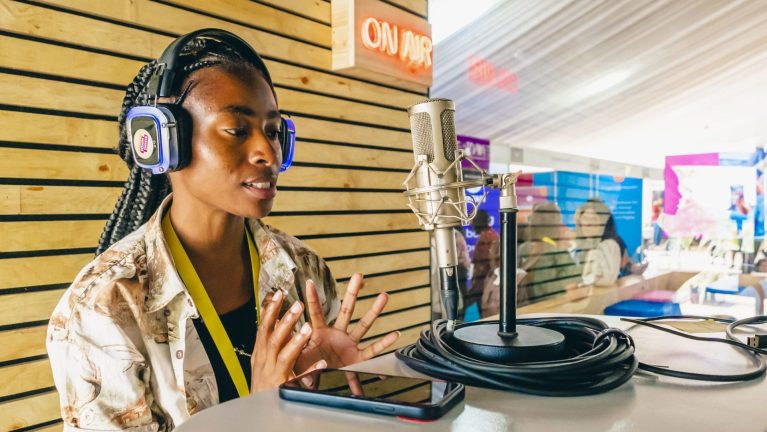 Imani one of the hosts of the Rising Minds podcast for conversations on new technology and human rights